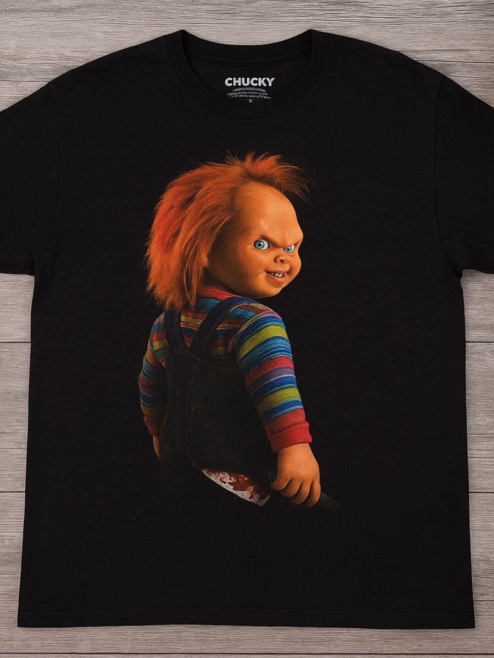 Chucky Graphic T-Shirt | Horror Movie Tee | Killer Doll Black Shirt